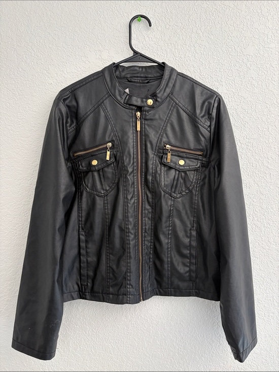 New Look Jackets & Blazers - New Look Black Faux Leather Jacket